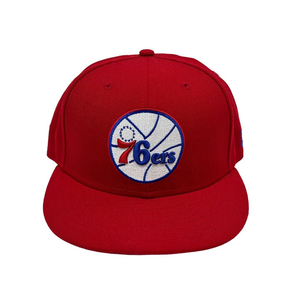 Philadelphia 76ers New Era 59Fifty Hat Fitted Cap 7 1/8 Heritage Series Red NBA